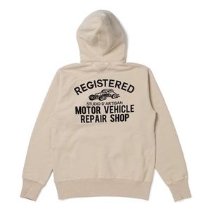 Studio D'Artisan Printed Hoodie - Beige